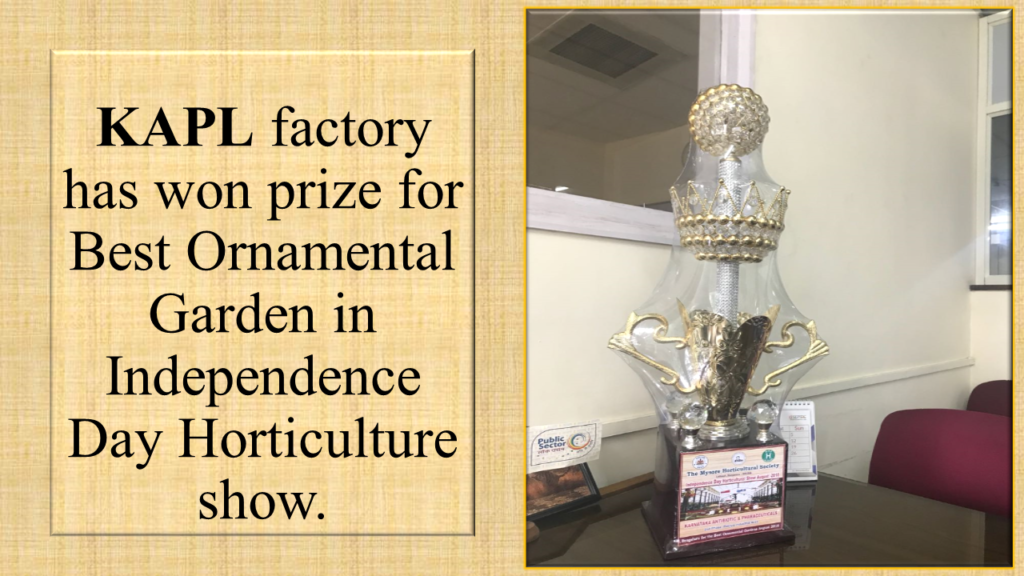 KAPL factory has won prize for Best Ornamental